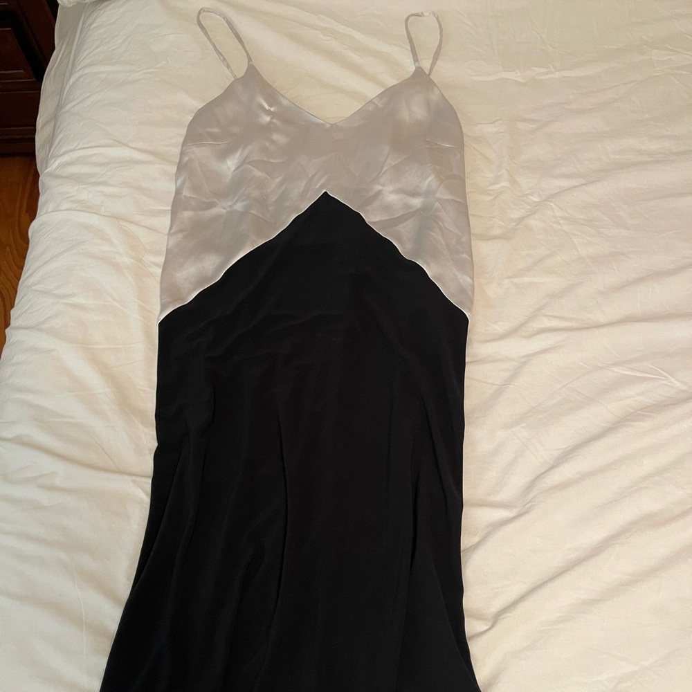 zara midi white black dress